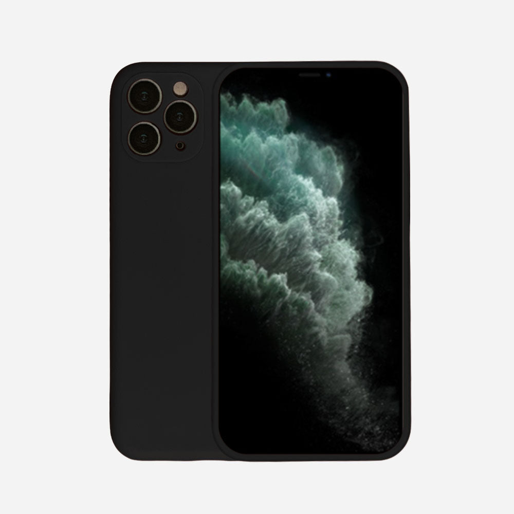 Telefoonhoesje Geschikt voor
  iPhone 11 Pro Max siliconen hoesje - Backcover Siliconen Case - Zwart