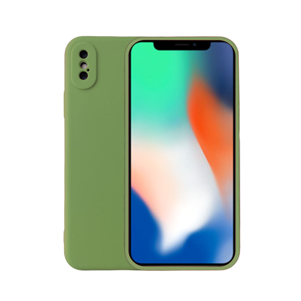 Telefoonhoesje Geschikt voor
  iPhone Xr siliconen hoesje - Backcover Siliconen Case - Groen
