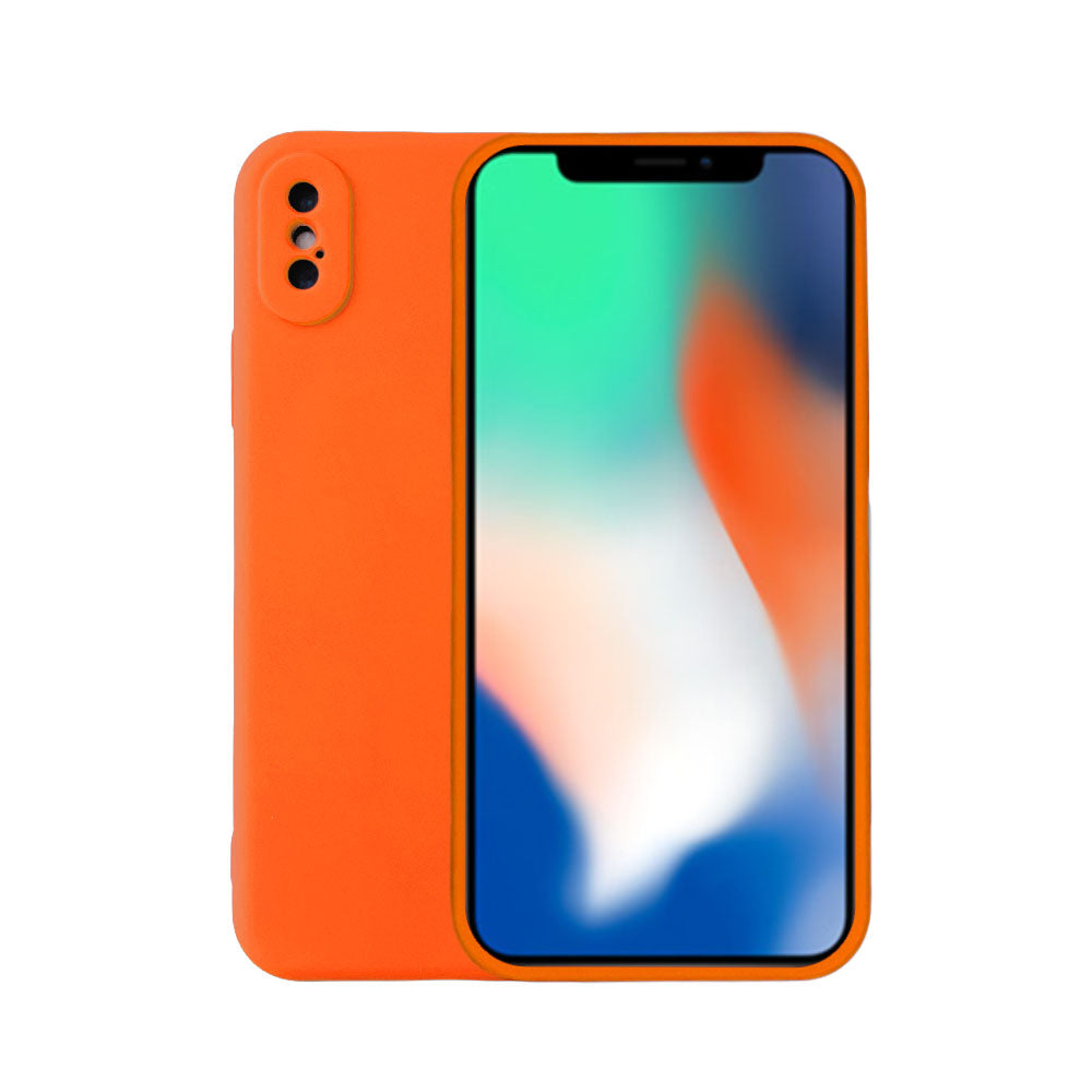 Telefoonhoesje Geschikt voor
  iPhone Xr siliconen hoesje - Backcover Siliconen Case - Oranje