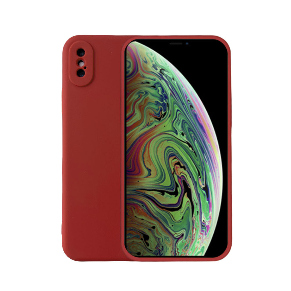 Telefoonhoesje Geschikt voor
  iPhone Xs Max siliconen hoesje - Backcover Siliconen Case - Rood