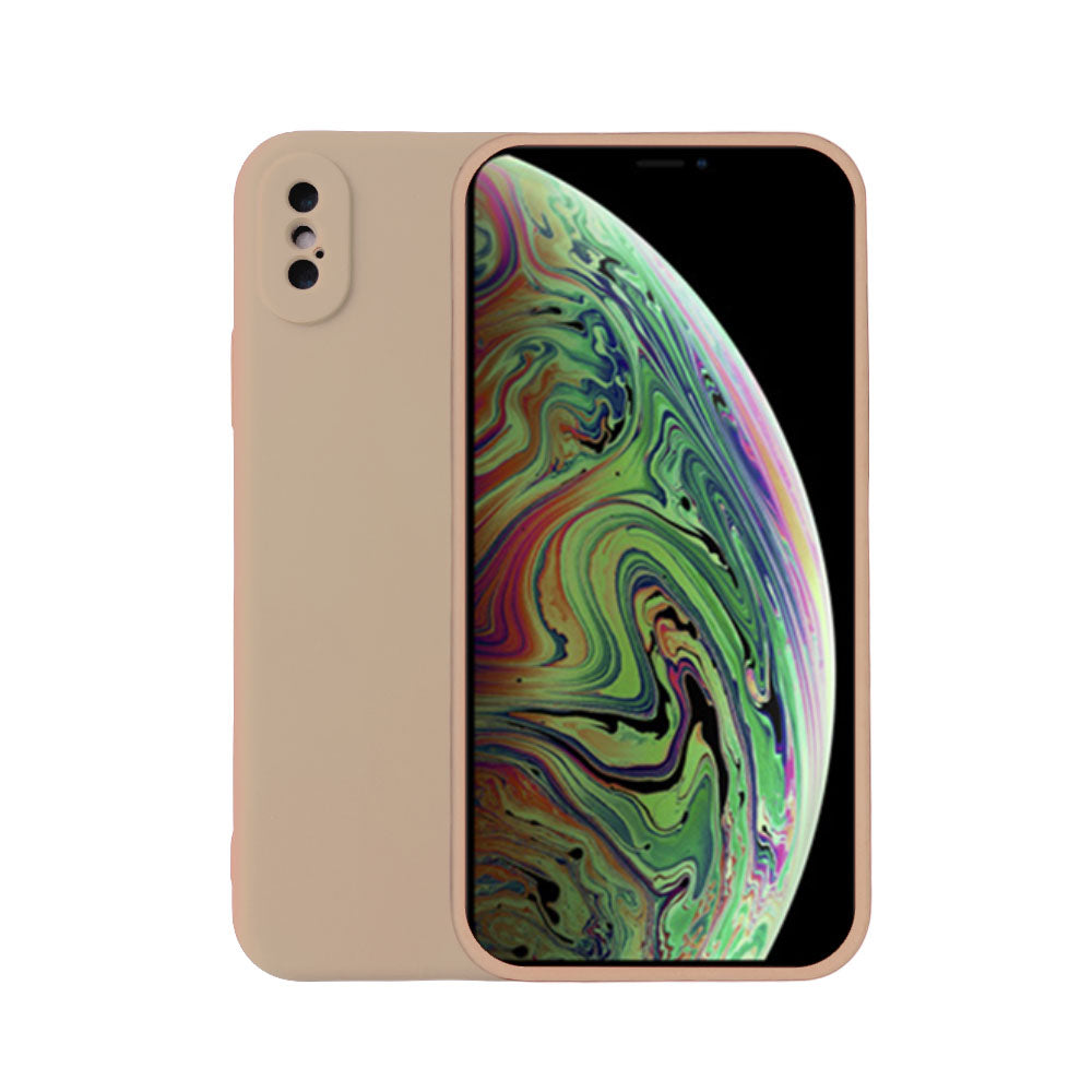 Telefoonhoesje Geschikt voor
  iPhone Xs Max siliconen hoesje - Backcover Siliconen Case - Beige