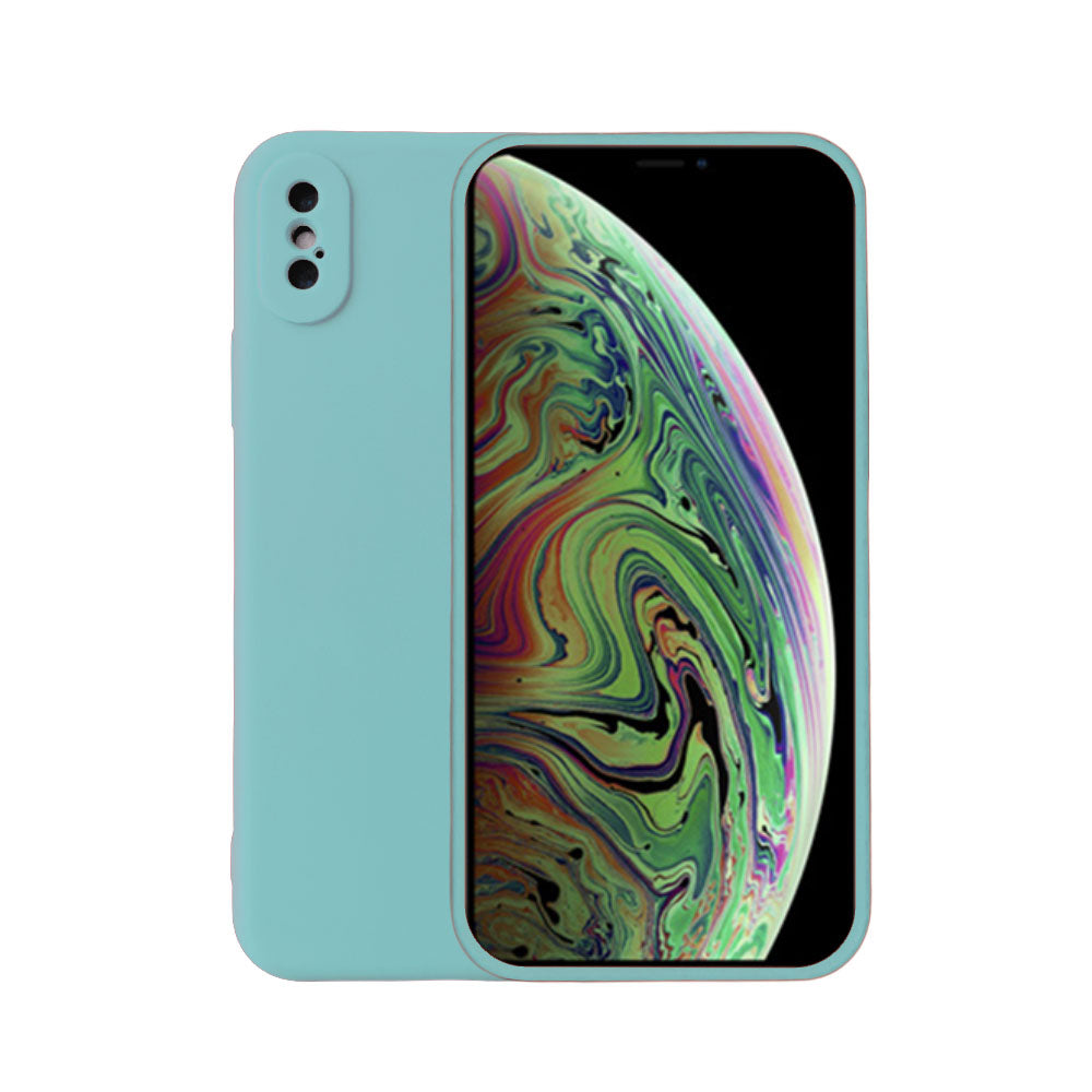 Telefoonhoesje Geschikt voor
  iPhone Xs Max siliconen hoesje - Backcover Siliconen Case - Blauw