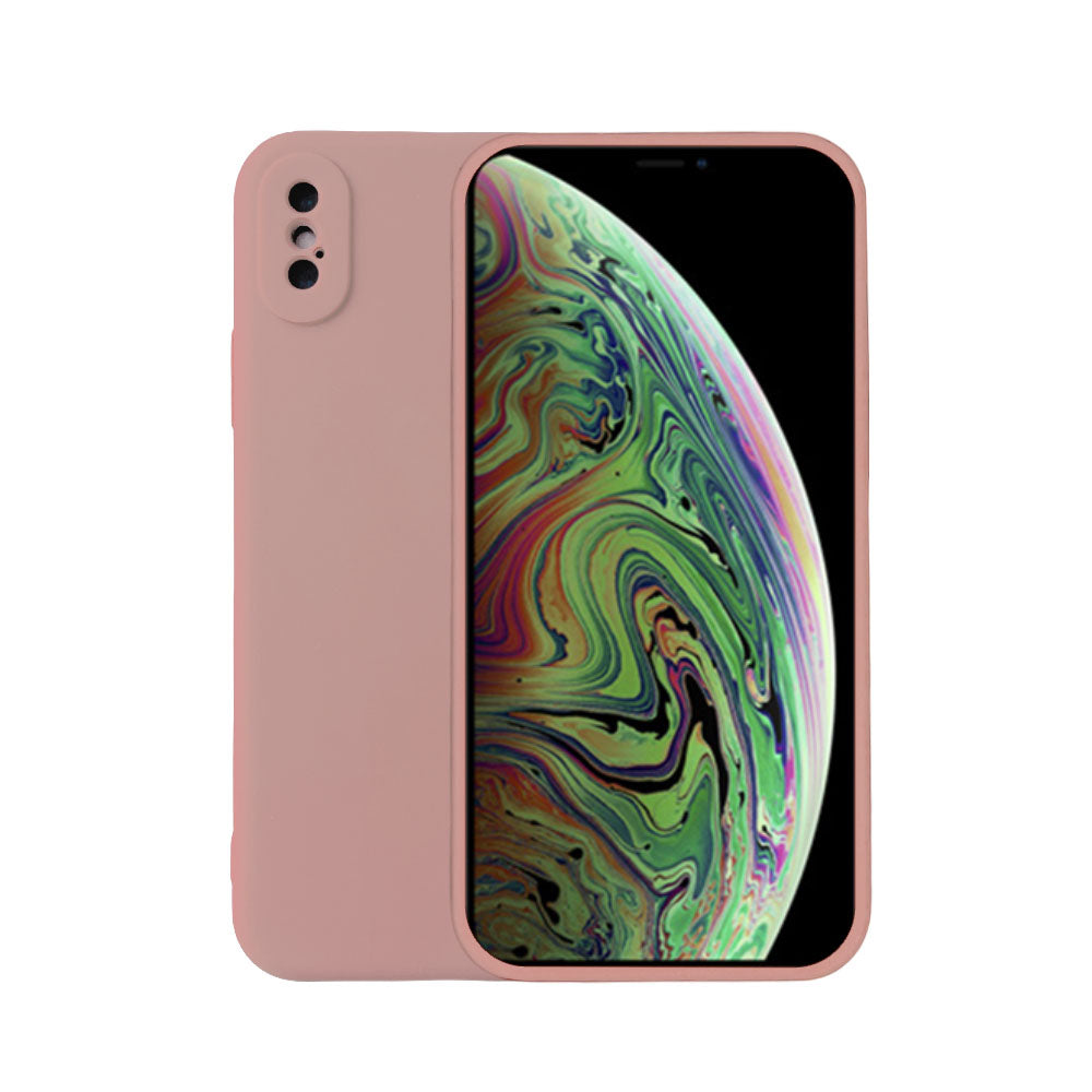 Telefoonhoesje Geschikt voor
  iPhone Xs Max siliconen hoesje - Backcover Siliconen Case - Zalm