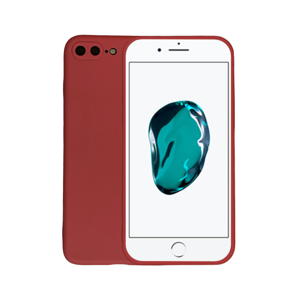 Telefoonhoesje Geschikt voor
  iPhone 7/8 Plus siliconen hoesje - Backcover Siliconen Case - Rood