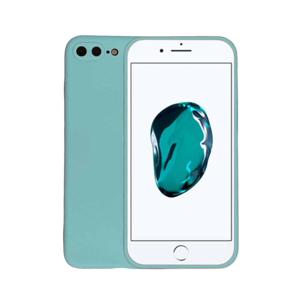 Telefoonhoesje Geschikt voor
  iPhone 7/8 Plus siliconen hoesje - Backcover Siliconen Case - Blauw
