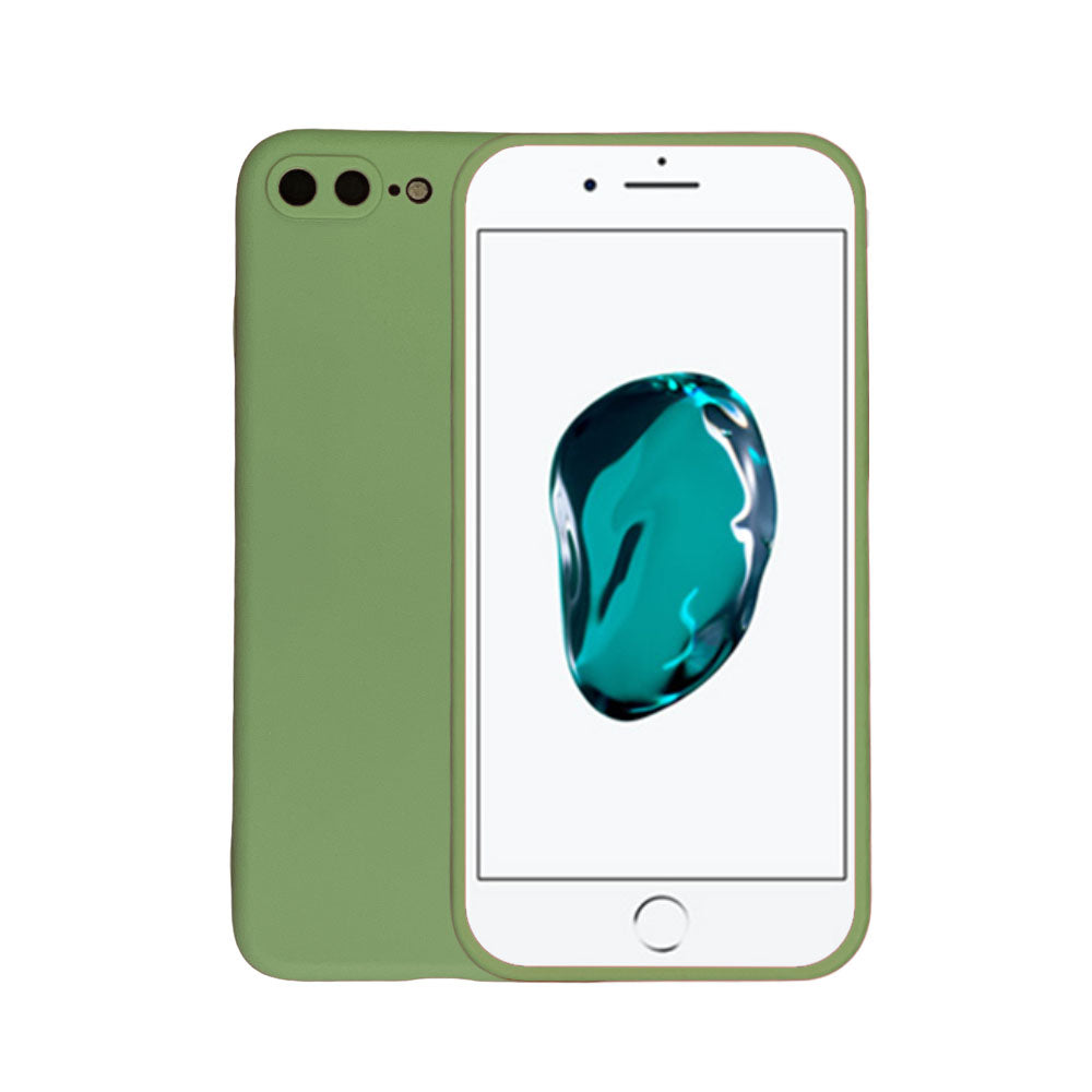Telefoonhoesje Geschikt voor
  iPhone 7/8 Plus siliconen hoesje - Backcover Siliconen Case - Groen