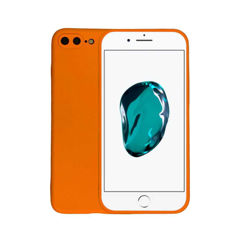 Telefoonhoesje Geschikt voor
  iPhone 7/8 Plus siliconen hoesje - Backcover Siliconen Case - Oranje