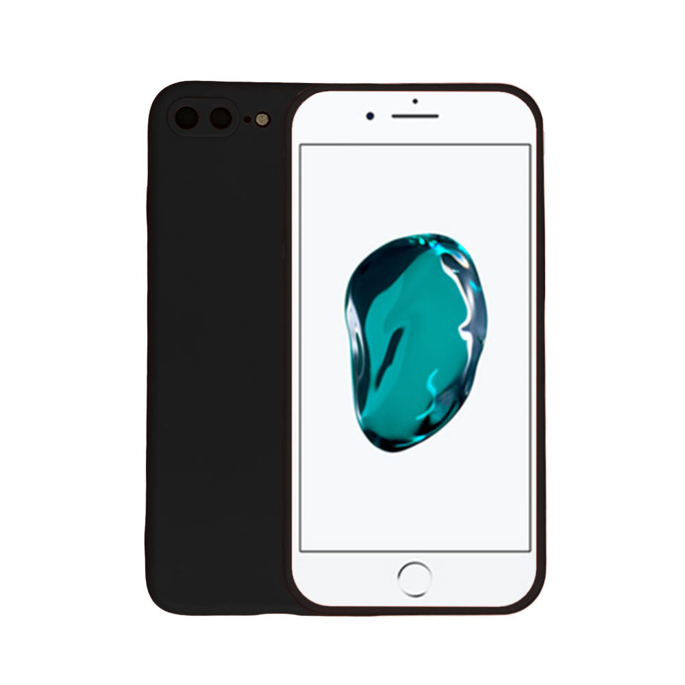Telefoonhoesje Geschikt voor
  iPhone 7/8 Plus siliconen hoesje - Backcover Siliconen Case - Zwart