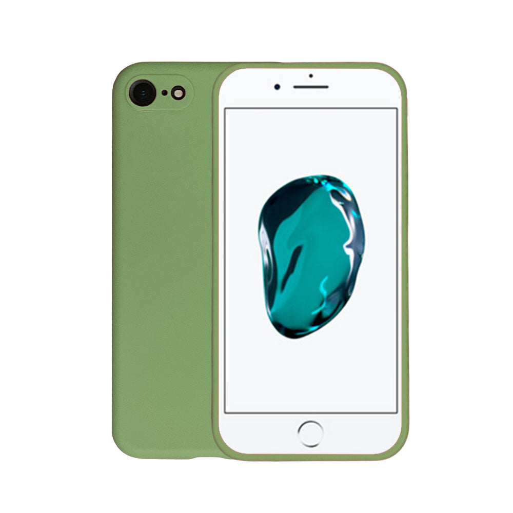 Telefoonhoesje Geschikt voor
  iPhone 7/8 siliconen hoesje - Backcover Siliconen Case - Groen