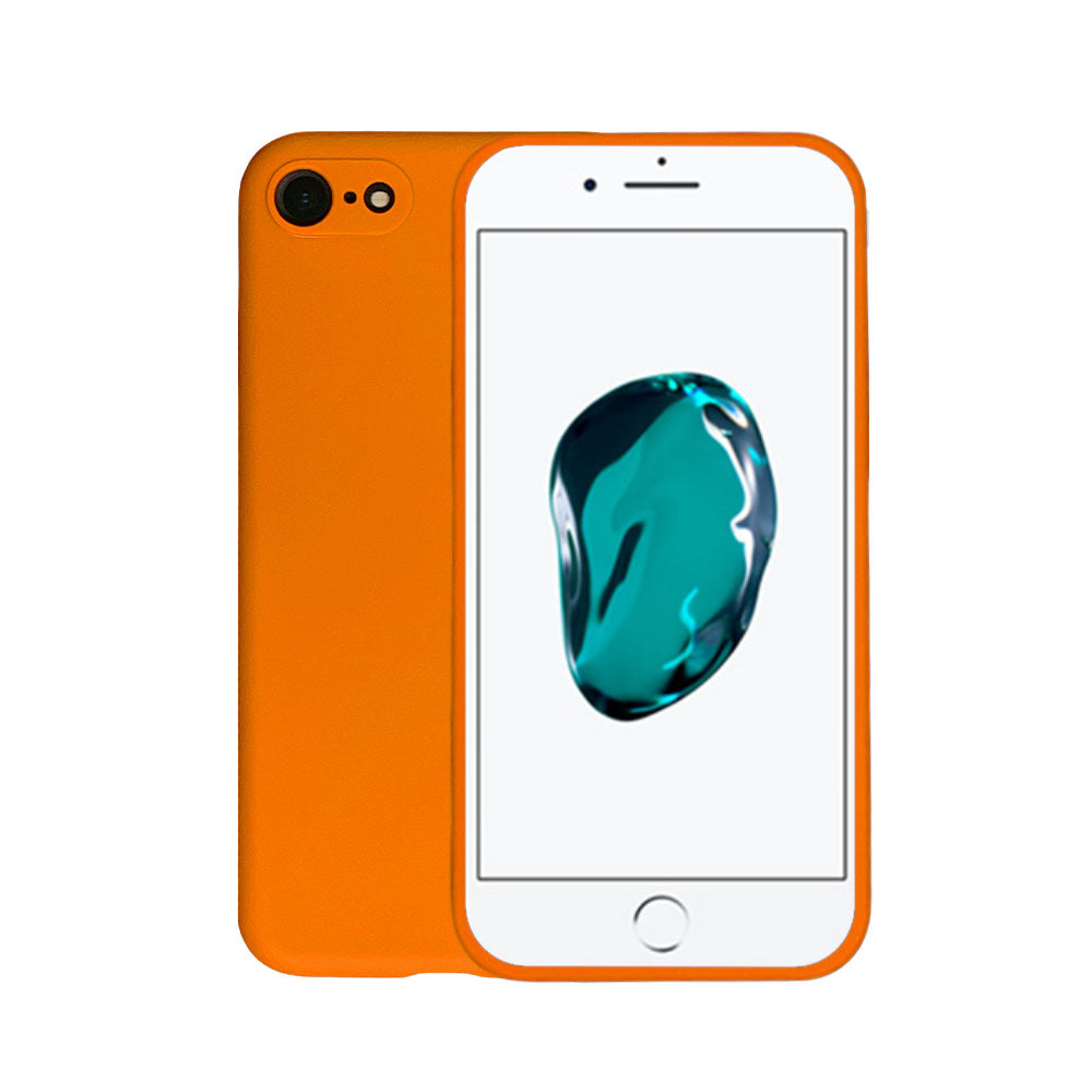 Telefoonhoesje Geschikt voor
  iPhone 7/8 siliconen hoesje - Backcover Siliconen Case - Oranje