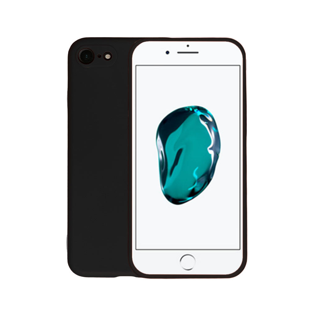 Telefoonhoesje Geschikt voor
  iPhone 7/8 siliconen hoesje - Backcover Siliconen Case - Zwart