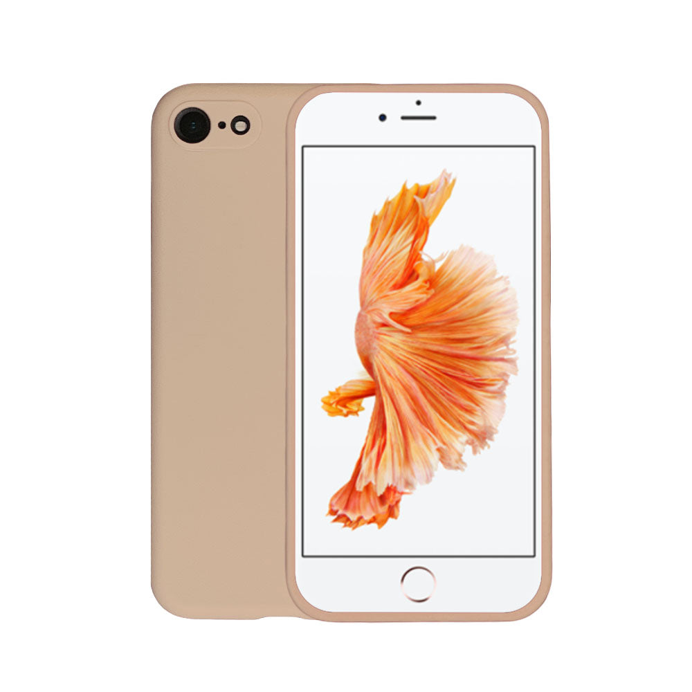 Telefoonhoesje Geschikt voor
  iPhone 6/6s Plus siliconen hoesje - Backcover Siliconen Case - Beige