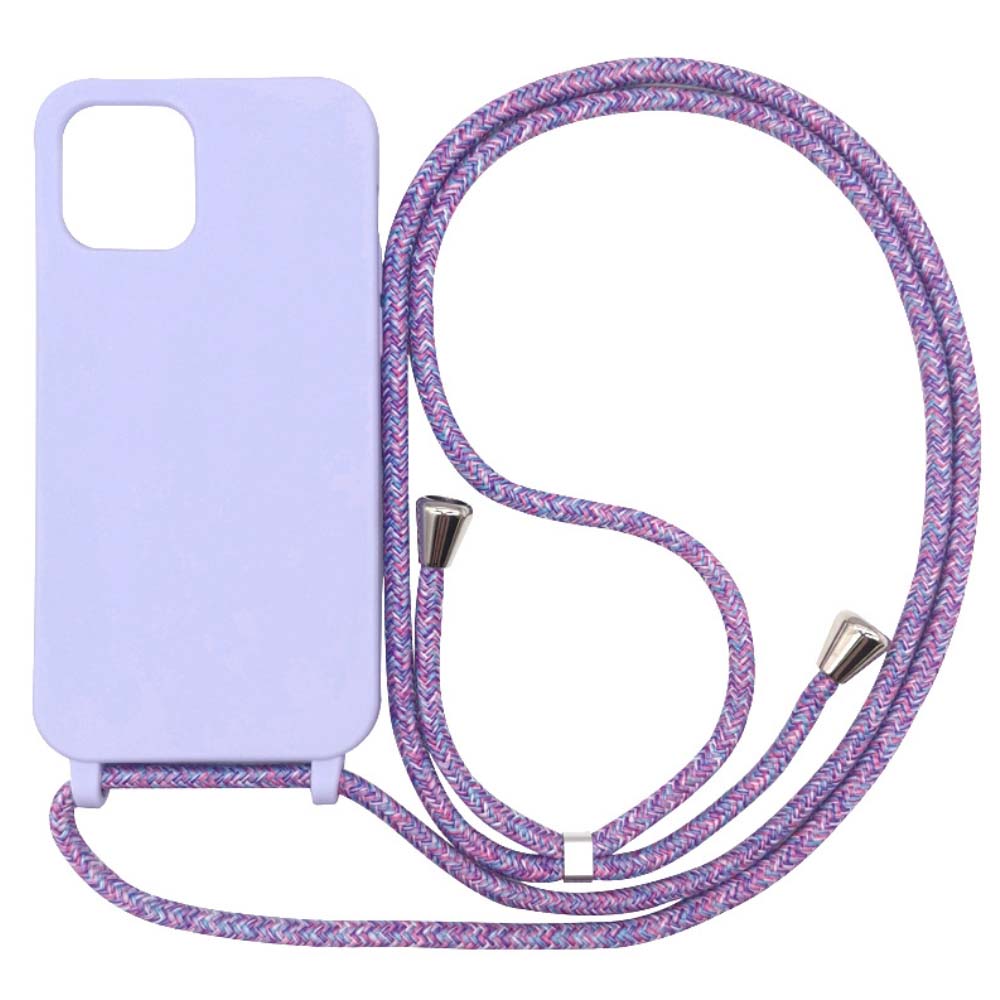 iPhone 12 Mini hoesje met koord - Paars