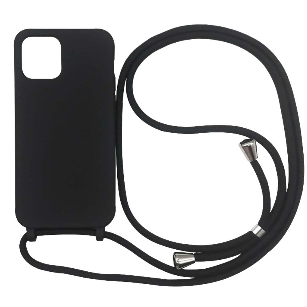 iPhone 13 hoesje met koord - Zwart