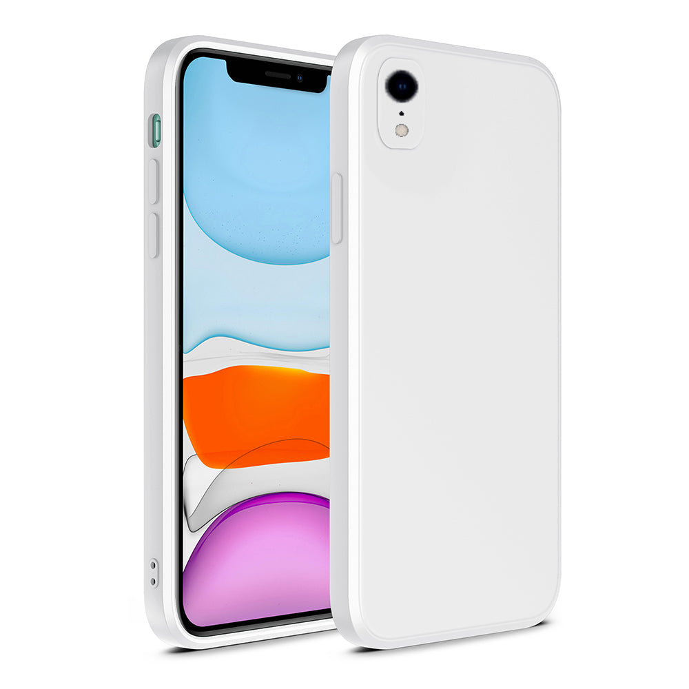 iPhone Xr siliconen hoesje met zachte binnenkant - Wit