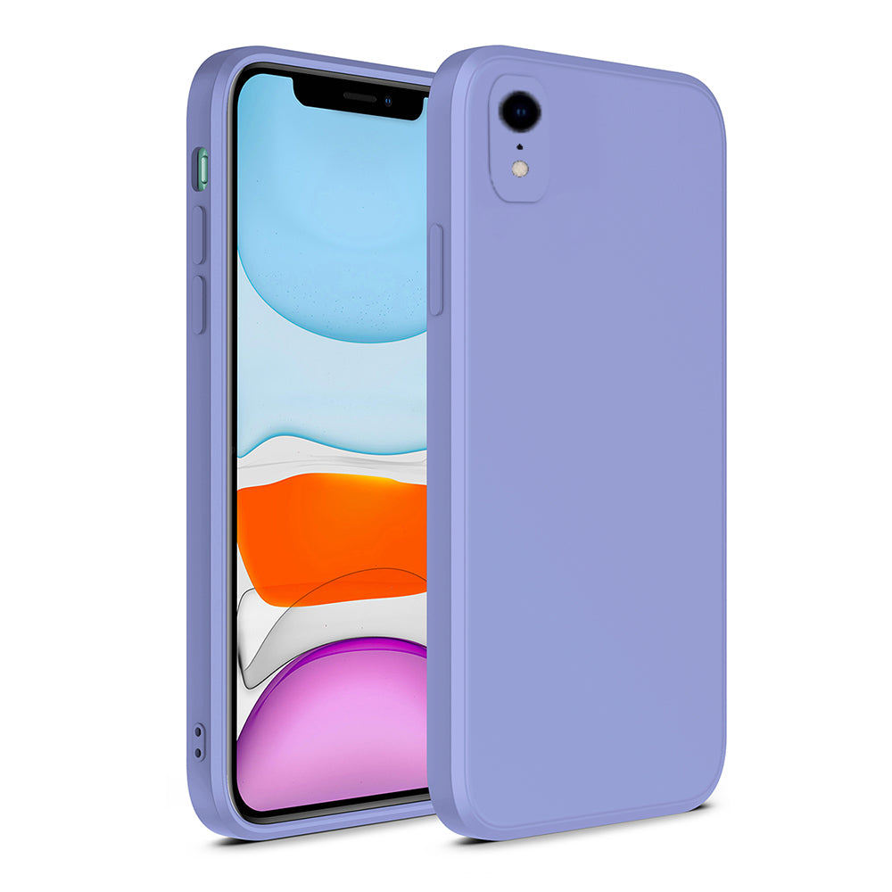 iPhone Xr siliconen hoesje met zachte binnenkant - Paars