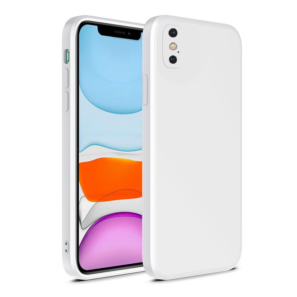 iPhone X/Xs siliconen hoesje met zachte binnenkant - Wit