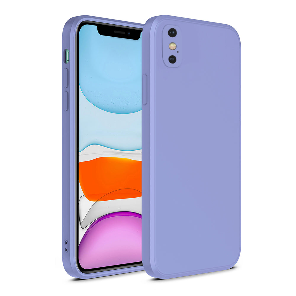 iPhone X/Xs siliconen hoesje met zachte binnenkant - Paars