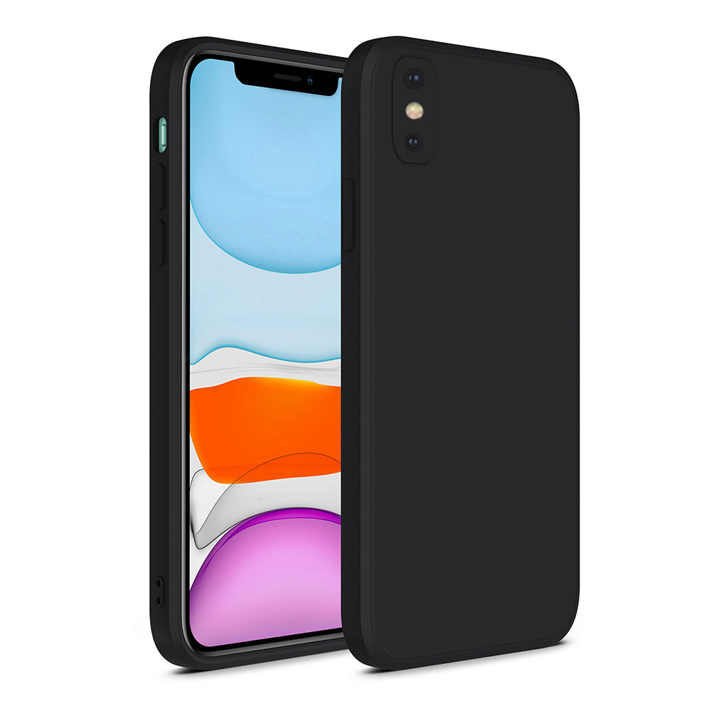 iPhone X/Xs siliconen hoesje met zachte binnenkant - Zwart