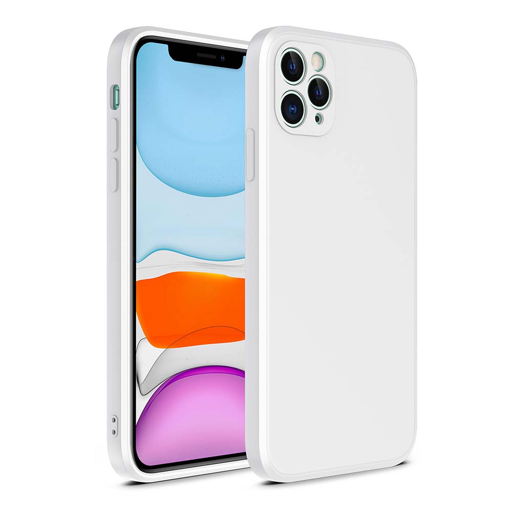 iPhone 11 Pro Max siliconen hoesje met zachte binnenkant - Wit