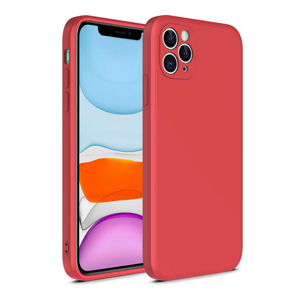 iPhone 11 Pro Max siliconen hoesje met zachte binnenkant - Rood
