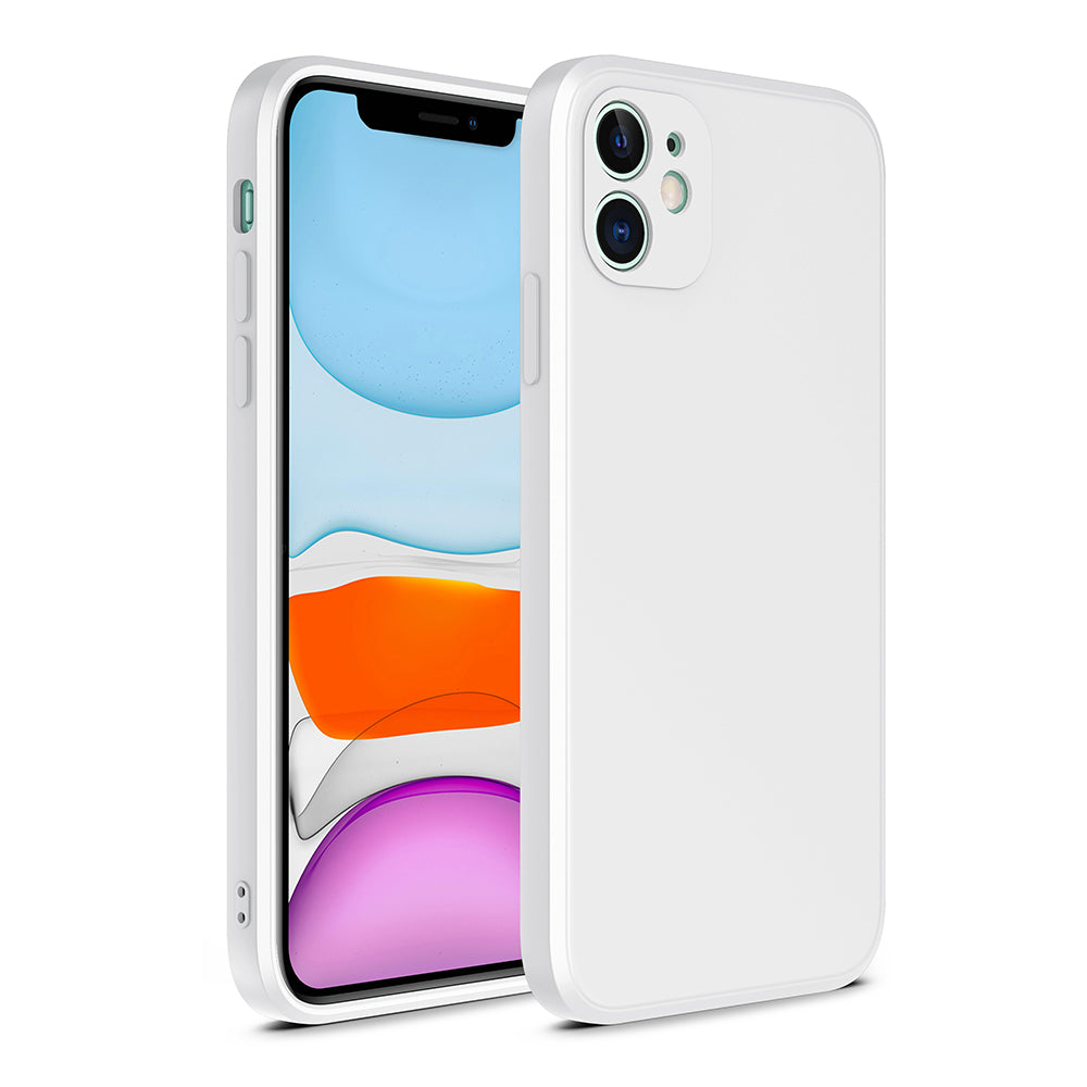 iPhone 12 Mini siliconen hoesje met zachte binnenkant - Wit