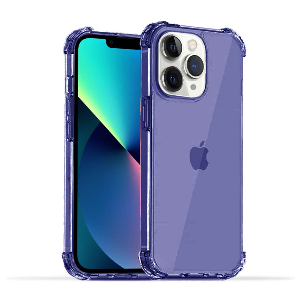 iPhone 11 Pro Max transparant siliconen hoesje - Donkerblauw