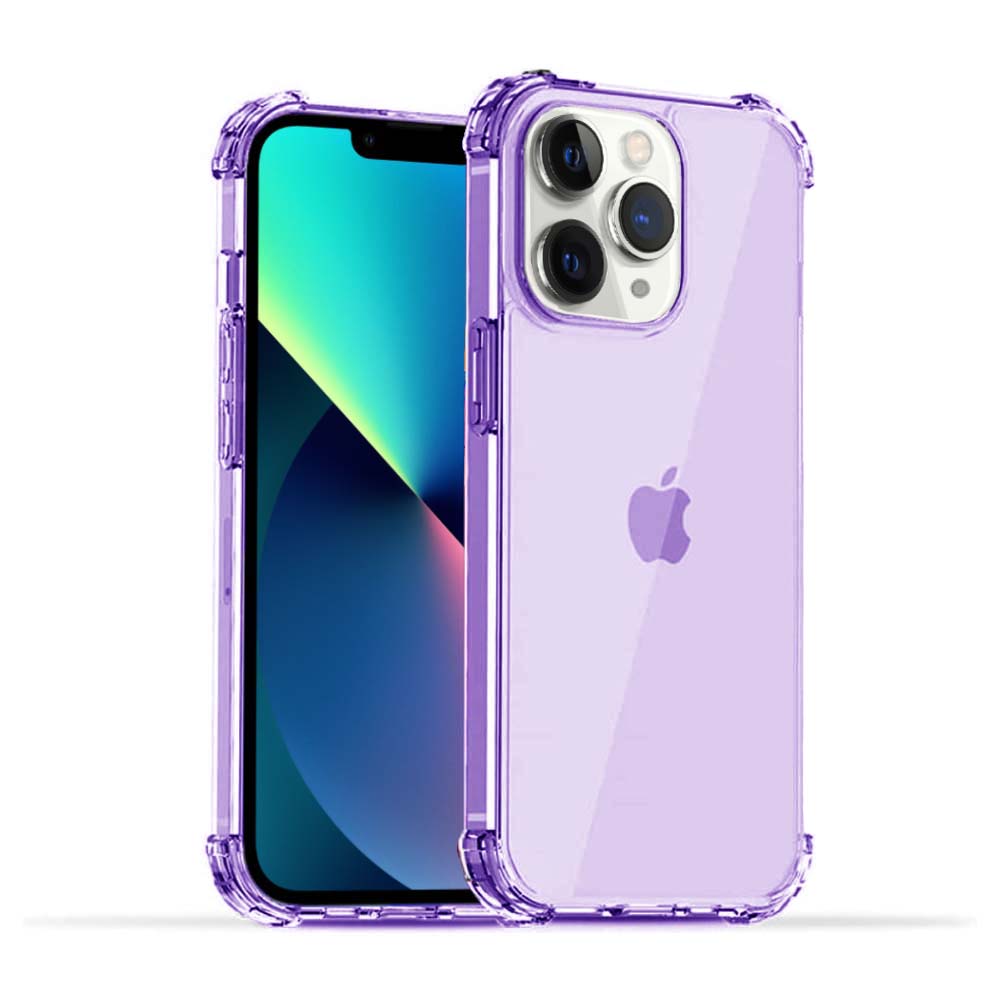 iPhone 11 Pro Max transparant siliconen hoesje - Paars