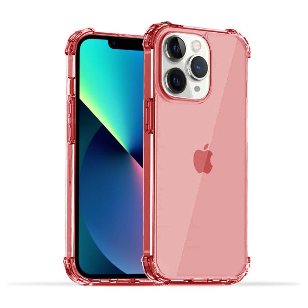 iPhone 11 Pro Max transparant siliconen hoesje - Rood
