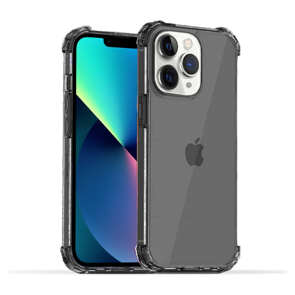 iPhone 11 Pro Max transparant siliconen hoesje - Zwart