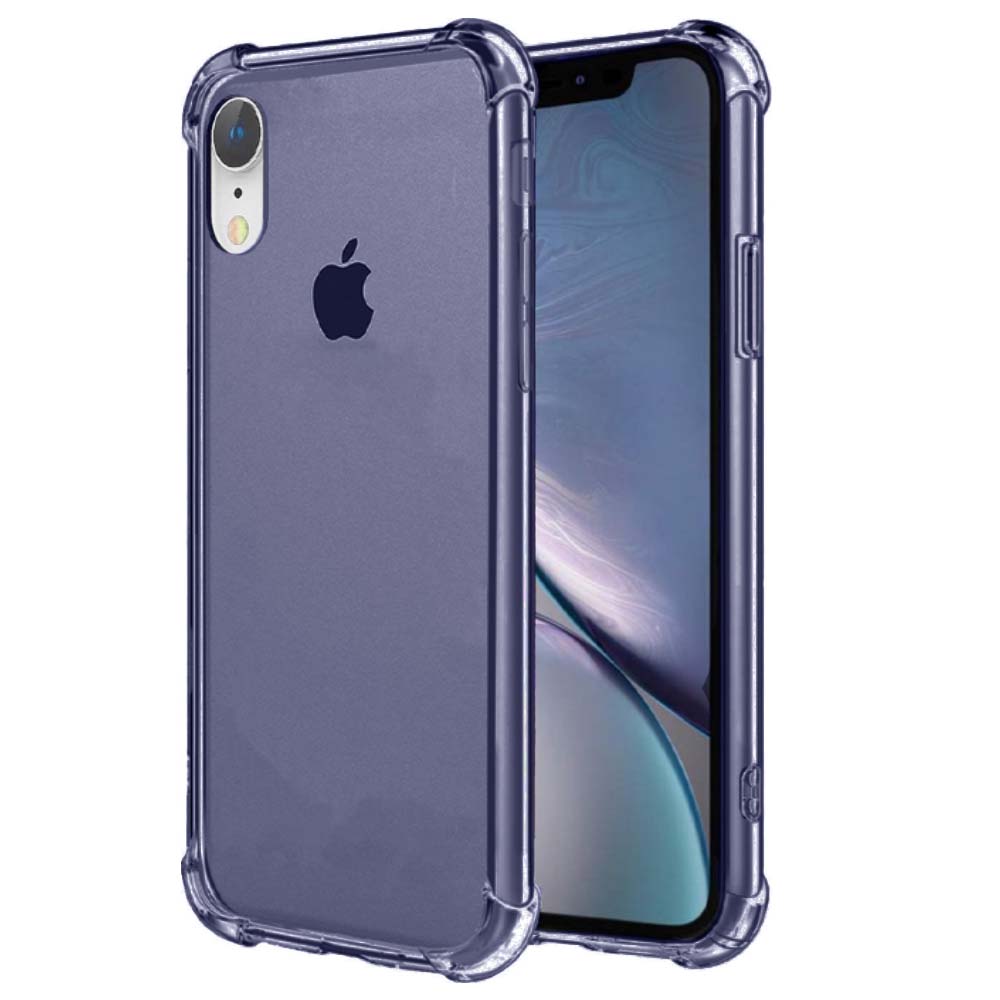 iPhone Xr transparant siliconen hoesje - Donkerblauw
