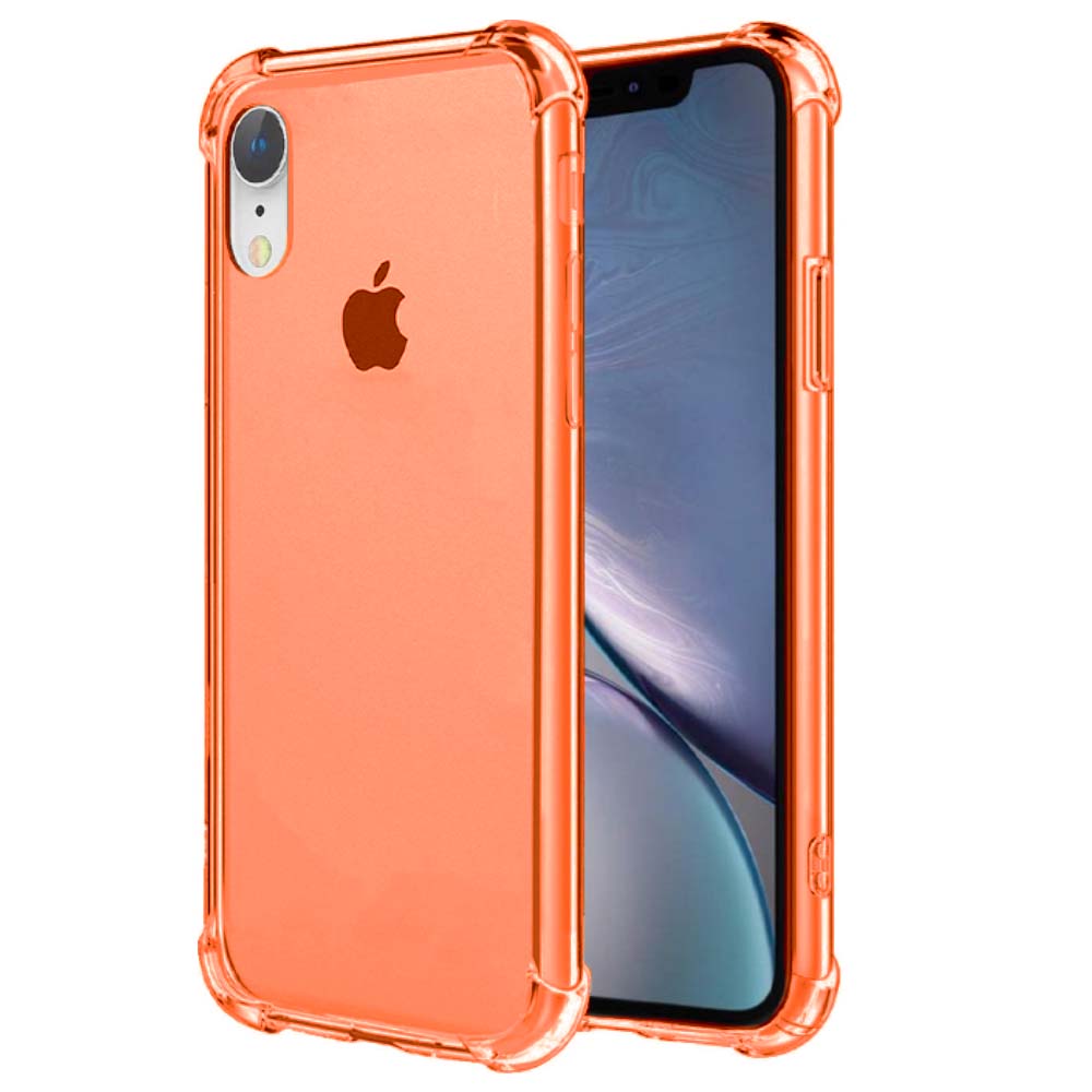 iPhone Xr transparant siliconen hoesje - Oranje