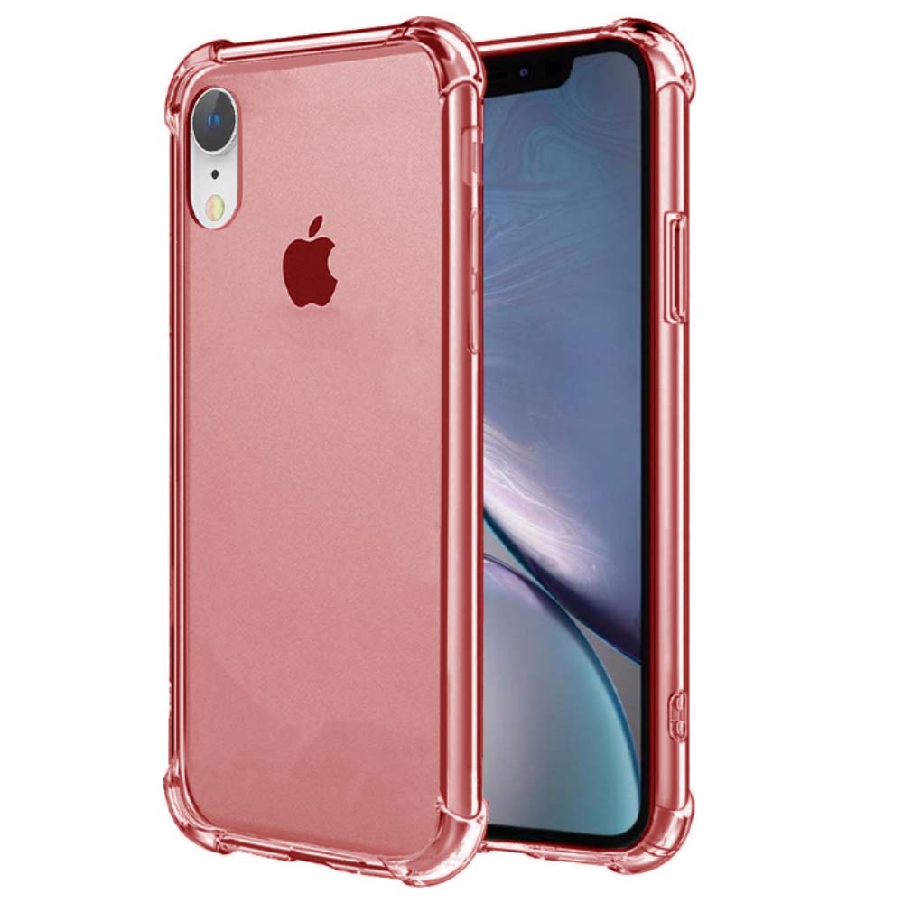 iPhone Xr transparant siliconen hoesje - Rood