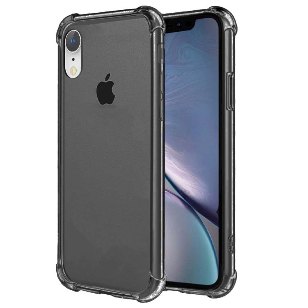 iPhone Xr transparant siliconen hoesje - Zwart