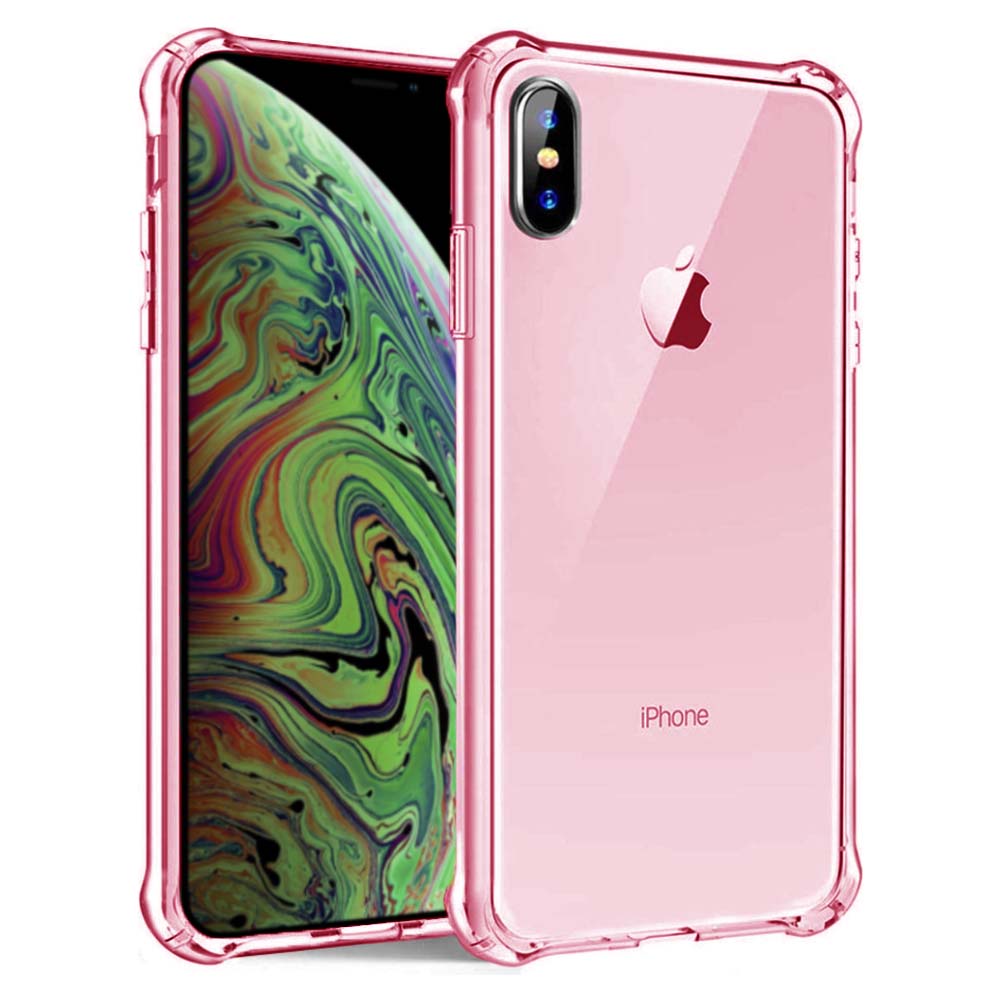 iPhone Xs Max transparant siliconen hoesje - Lichtroze