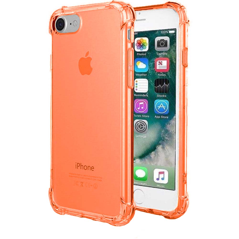 iPhone 6/6s Plus transparant siliconen hoesje - Oranje