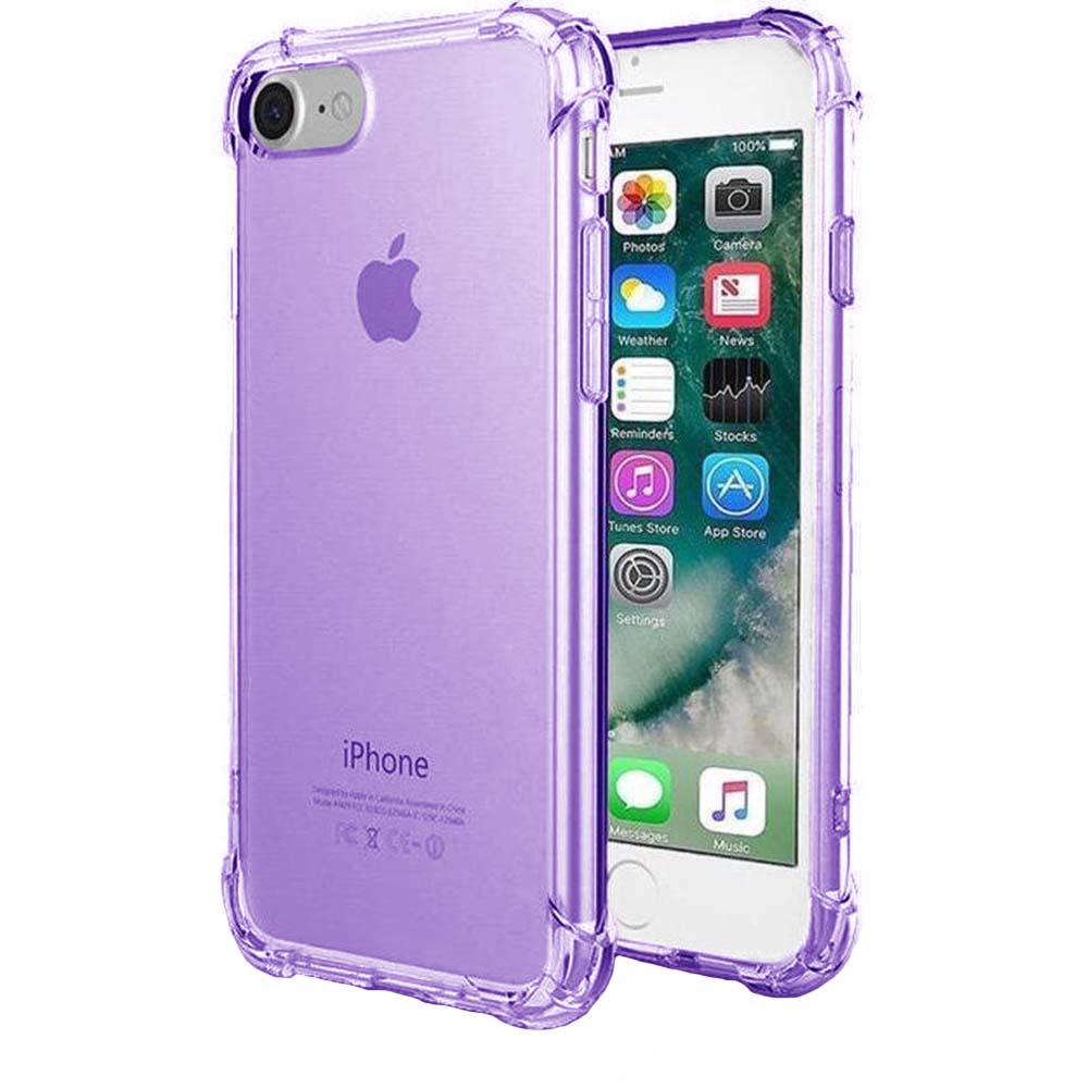 iPhone 6/6s Plus transparant siliconen hoesje - Paars