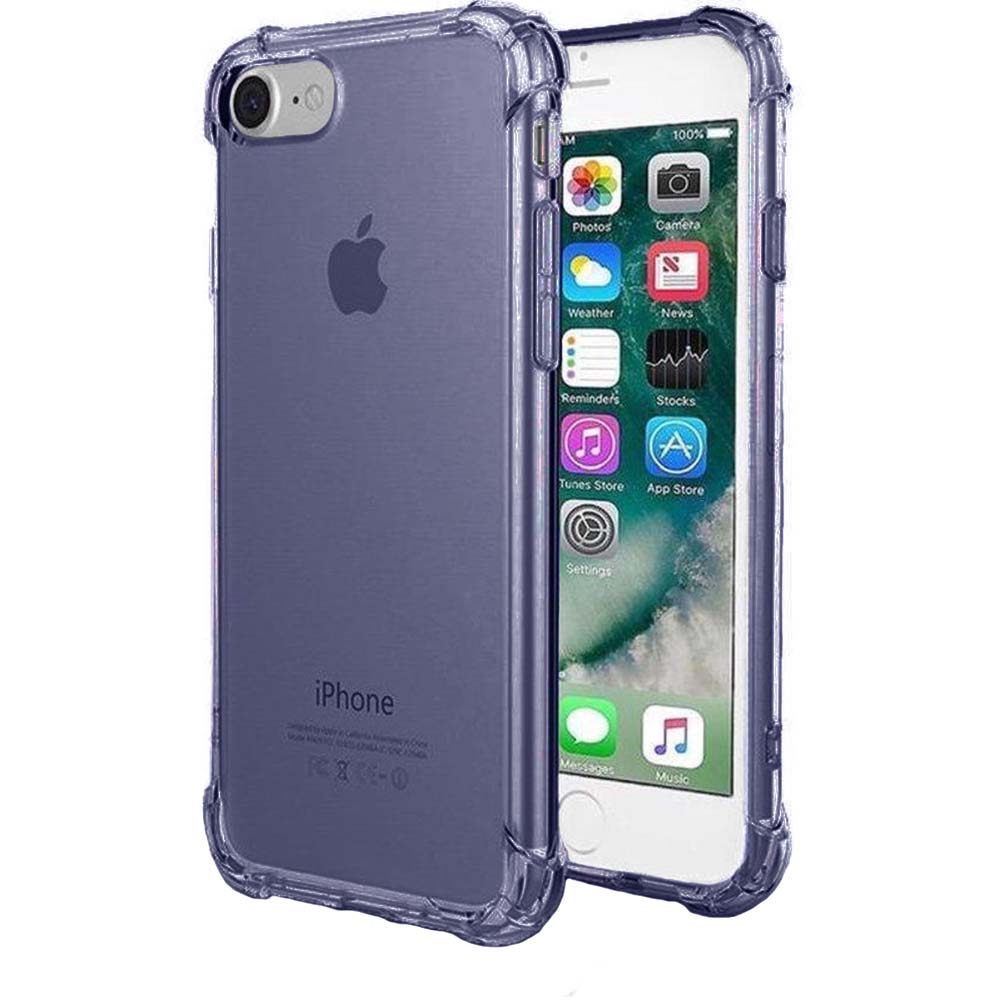 iPhone 7/8 transparant siliconen hoesje - Donkerblauw