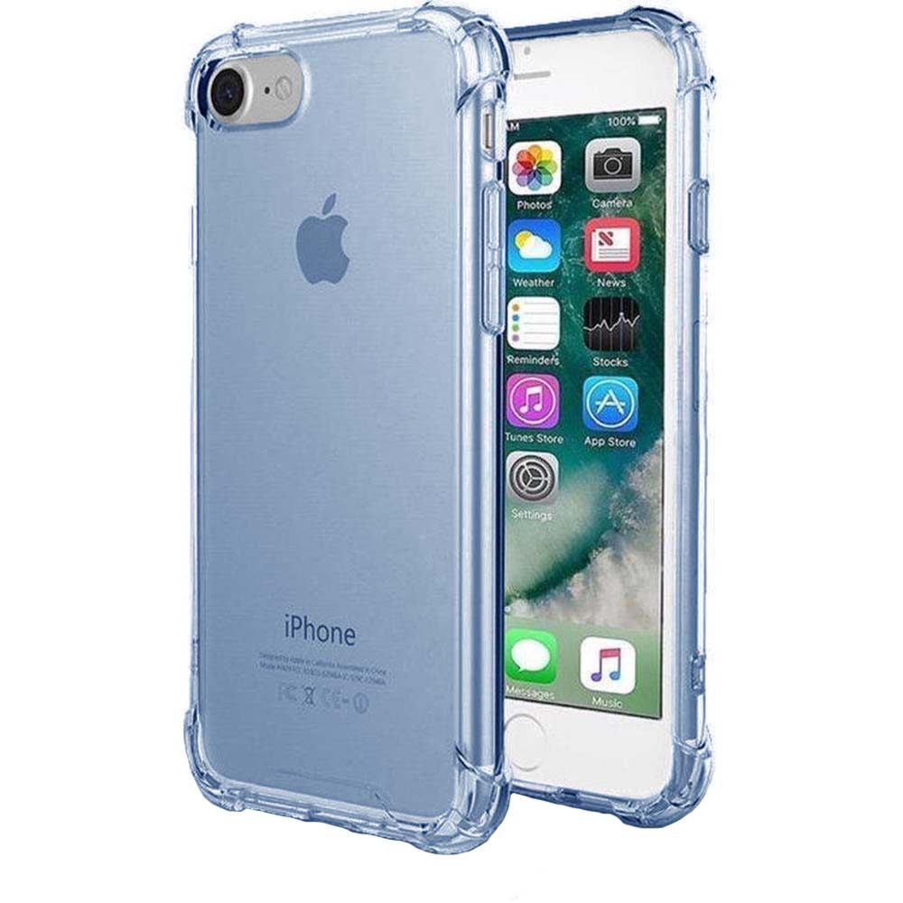 iPhone 7/8 transparant siliconen hoesje - Blauw