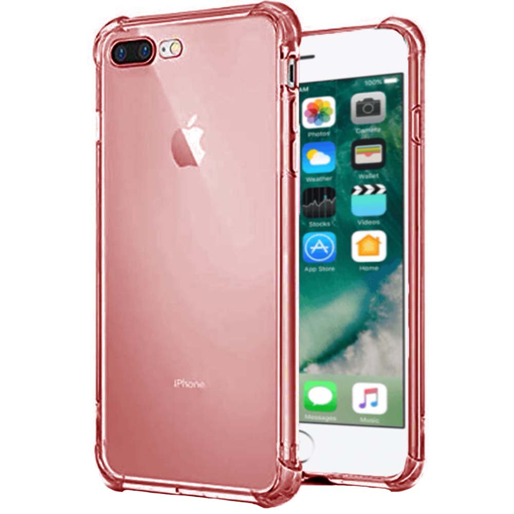 iPhone 7/8 Plus transparant siliconen hoesje - Rood