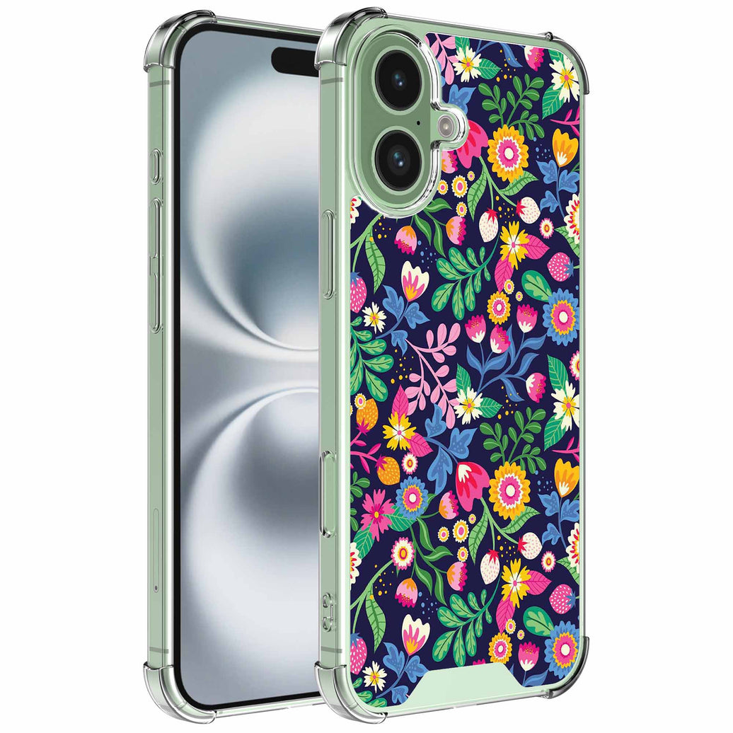 Geschikt voor iPhone 16 Plus
  Telefoonhoesje met Bloemen opdruk - Draadloos op te laden - Shockproof
  Siliconen TPU Strong Case - Sterk Schokbestendig Telefoonhoesje