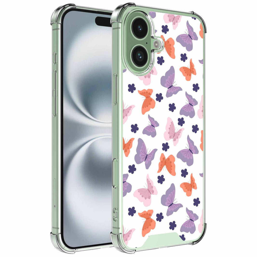 Geschikt voor iPhone 16 Plus
  Telefoonhoesje met Gekleurde vlinders opdruk - Draadloos op te laden -
  Shockproof Siliconen TPU Strong Case - Sterk Schokbestendig Telefoonhoesje
