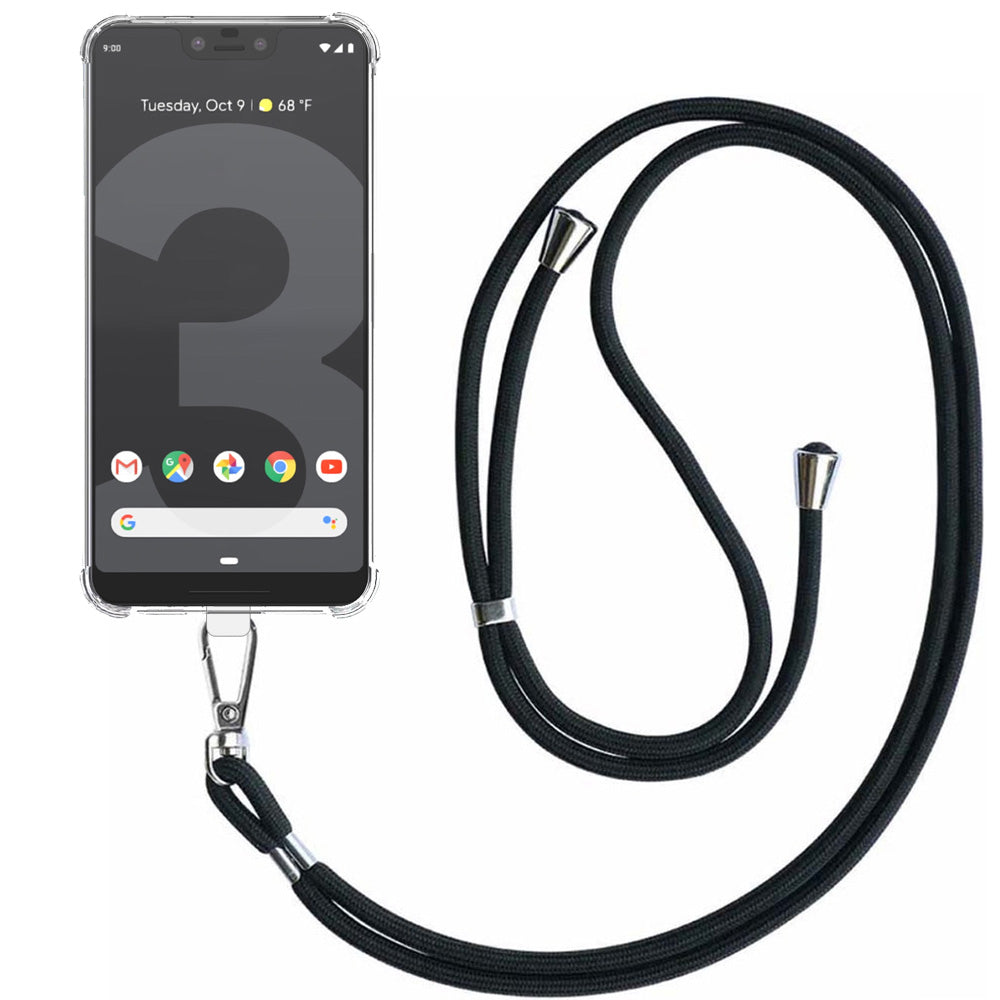 Telefoonhoesje Geschikt voor Google Pixel
  3 XL Transparant ShockProof met Afneembaar Universeel Telefoonkoord - Cover
  Case Siliconen ShockProof with Lanyard - Smartphonica