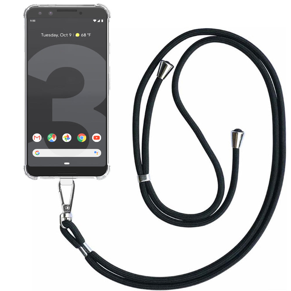 Telefoonhoesje Geschikt voor Google Pixel
  3 Transparant ShockProof met Afneembaar Universeel Telefoonkoord - Cover Case
  Siliconen ShockProof with Lanyard - Smartphonica