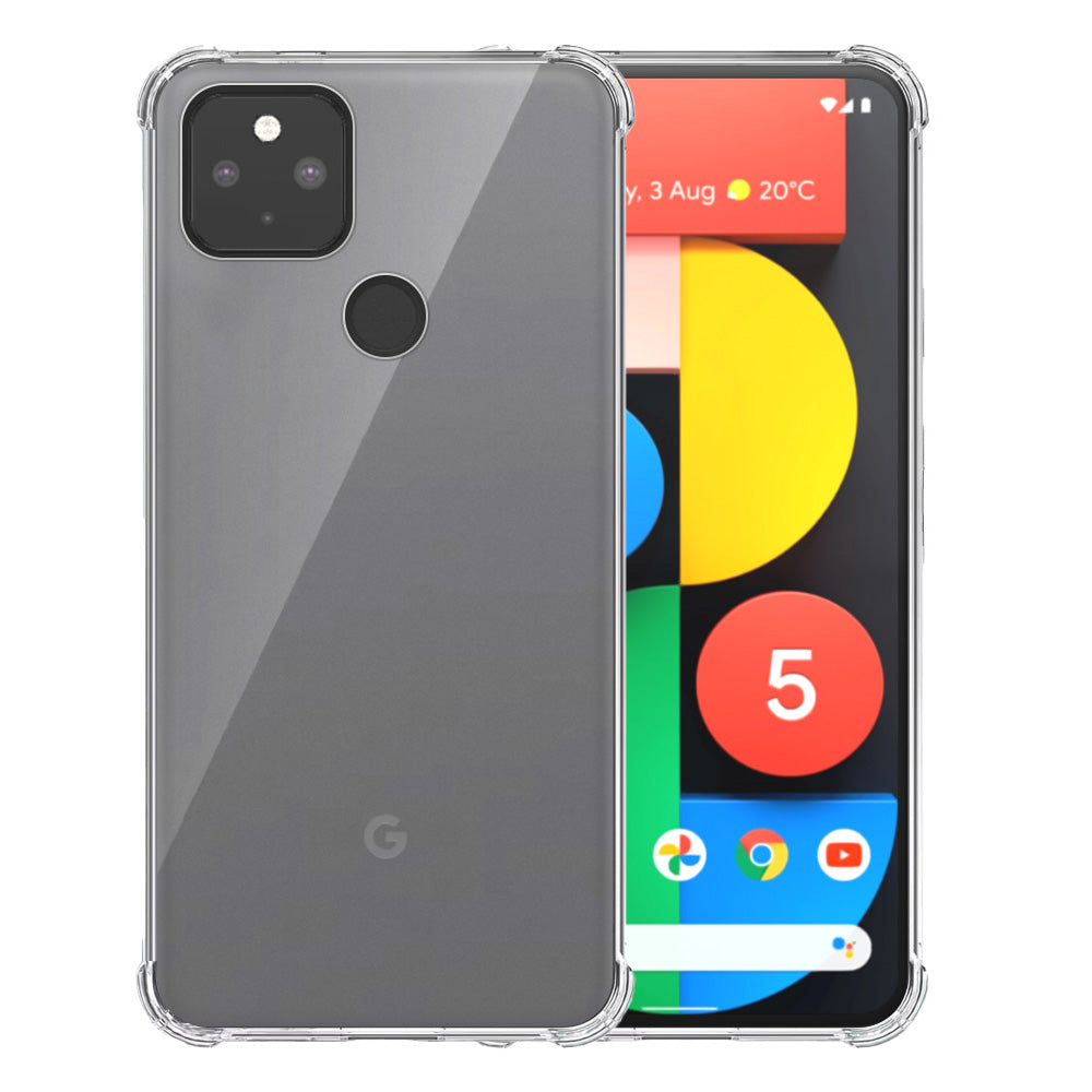 Telefoonhoesje Geschikt voor Google Pixel
  5 Transparant - Shockproof TPU Siliconen Case met Stootrand Doorzichtig -
  Smartphonica