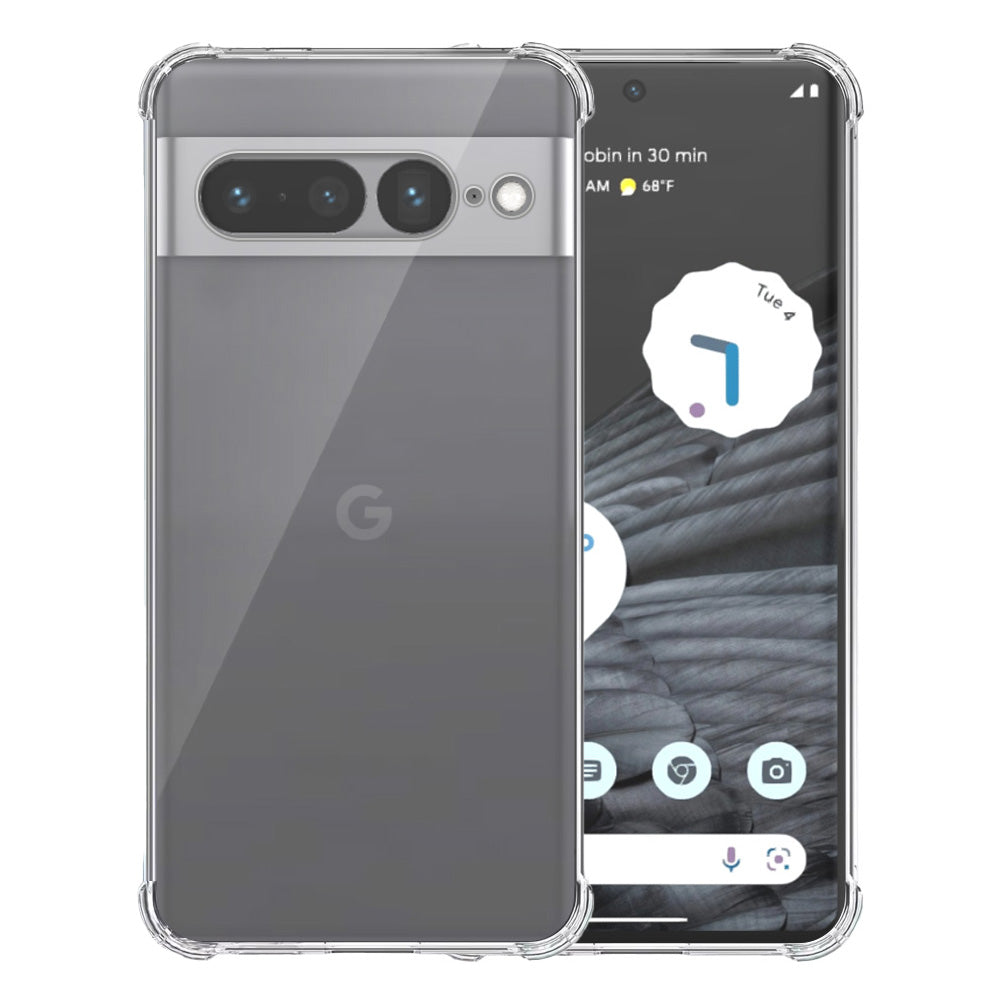 Telefoonhoesje Geschikt voor Google Pixel
  7 Pro Transparant - Shockproof TPU Siliconen Case met Stootrand Doorzichtig -
  Smartphonica
