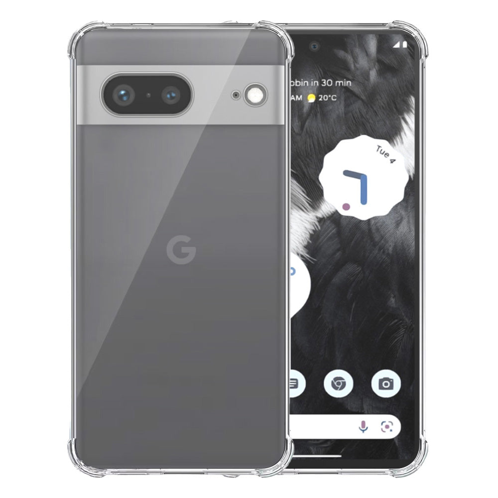 Telefoonhoesje Geschikt voor Google Pixel
  7 Transparant - Shockproof TPU Siliconen Case met Stootrand Doorzichtig -
  Smartphonica