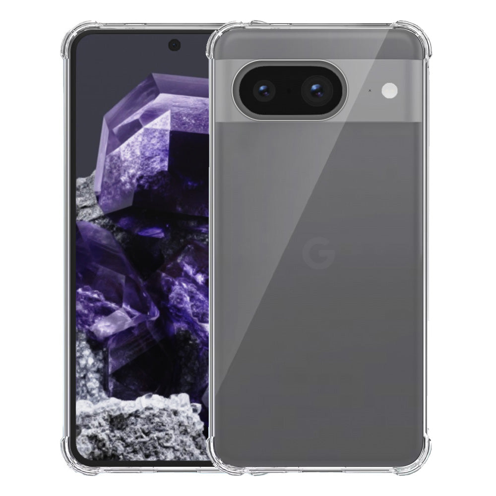 Geschikt voor Google
  Pixel 8 Telefoonhoesje Transparant met Stootrand - Clear Case Shockproof TPU
  Siliconen Back Cover Case Doorzichtig - Smartphonica