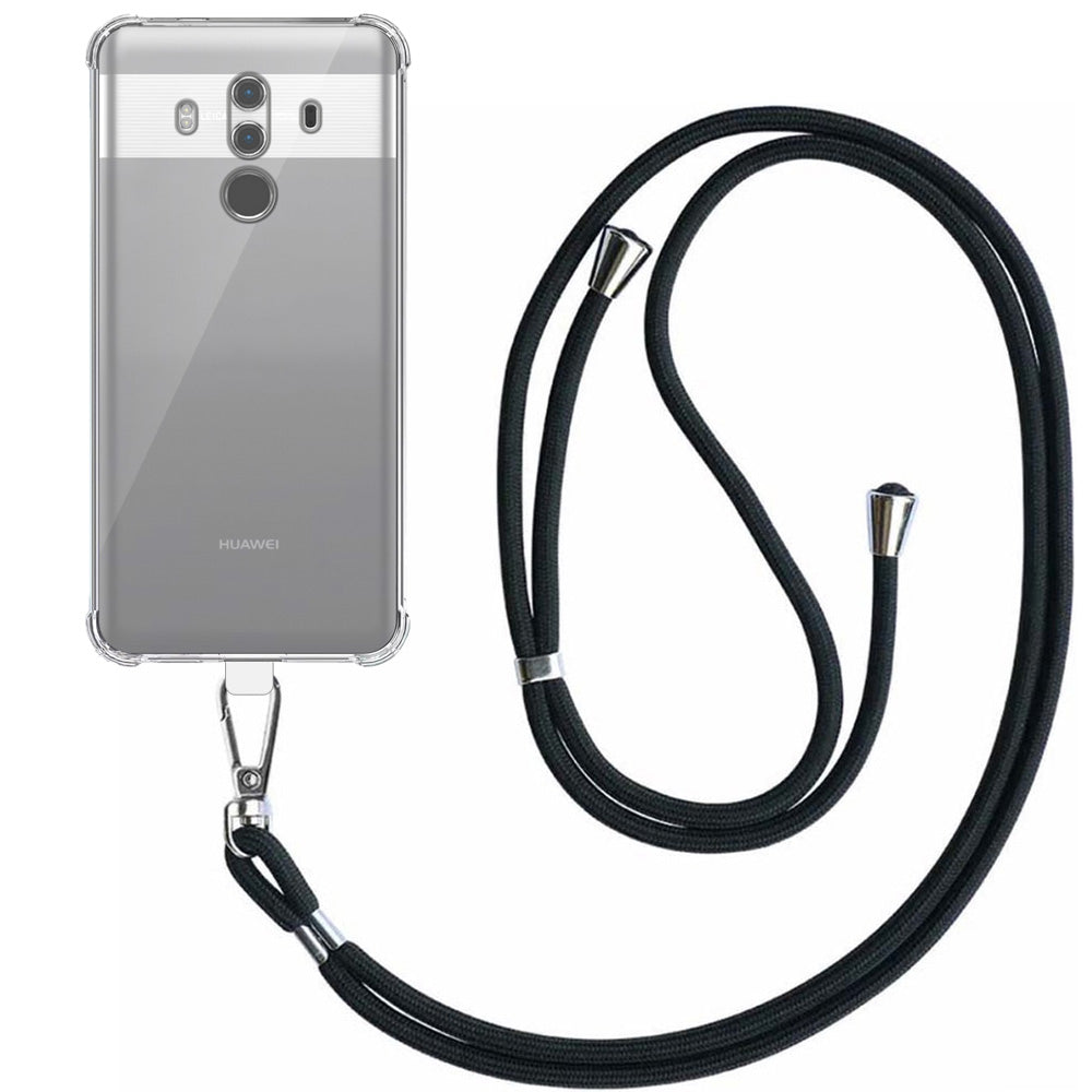 Telefoonhoesje Geschikt voor Huawei Mate
  10 Pro Transparant Schokbestendig met Afneembaar Universeel Telefoonkoord -
  Backcover Case Siliconen ShockProof with Lanyard