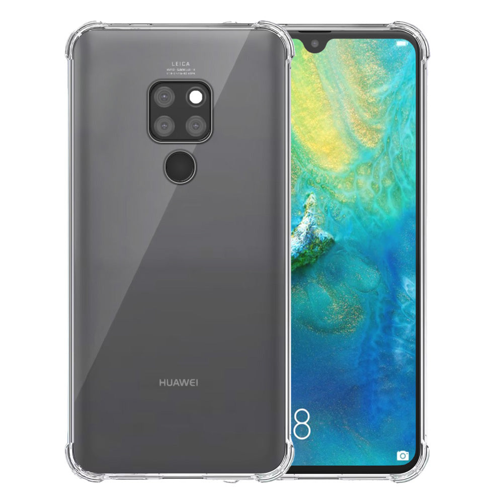 Telefoonhoesje Geschikt voor Huawei Mate
  20 Transparant Schokbestendig - Shockproof TPU SIliconen Backcover Case met
  Stootrand Doorzichtig
